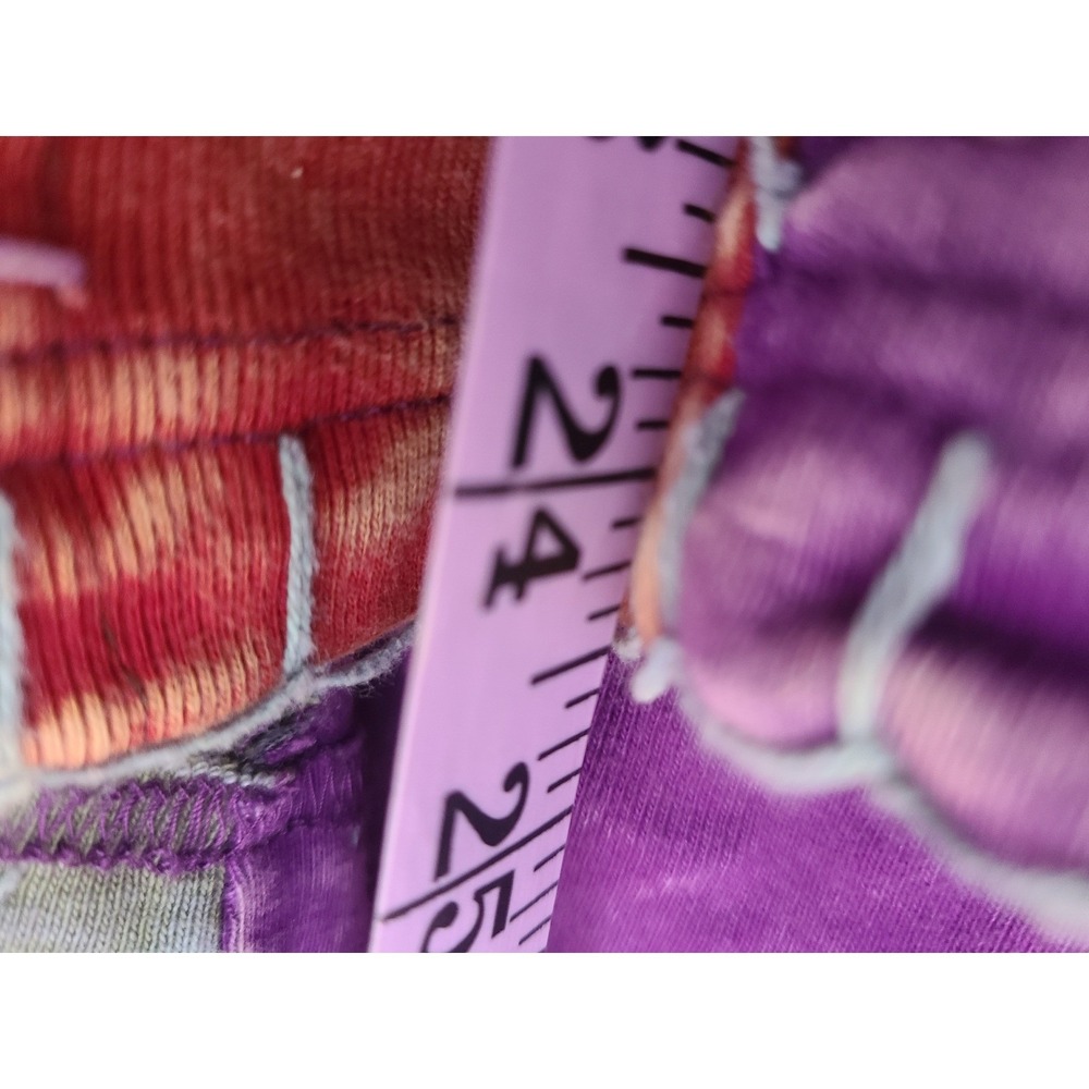 Y2K Patchwork Boho Bohemian XL Purple Zip Up Hooded Sweater Embroidered Granola - Picture 7 of 7